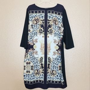 Shein Black Gold Dress - Size 2XL